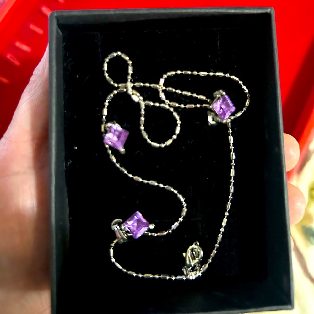 Elegant Purple Gemstone Necklace